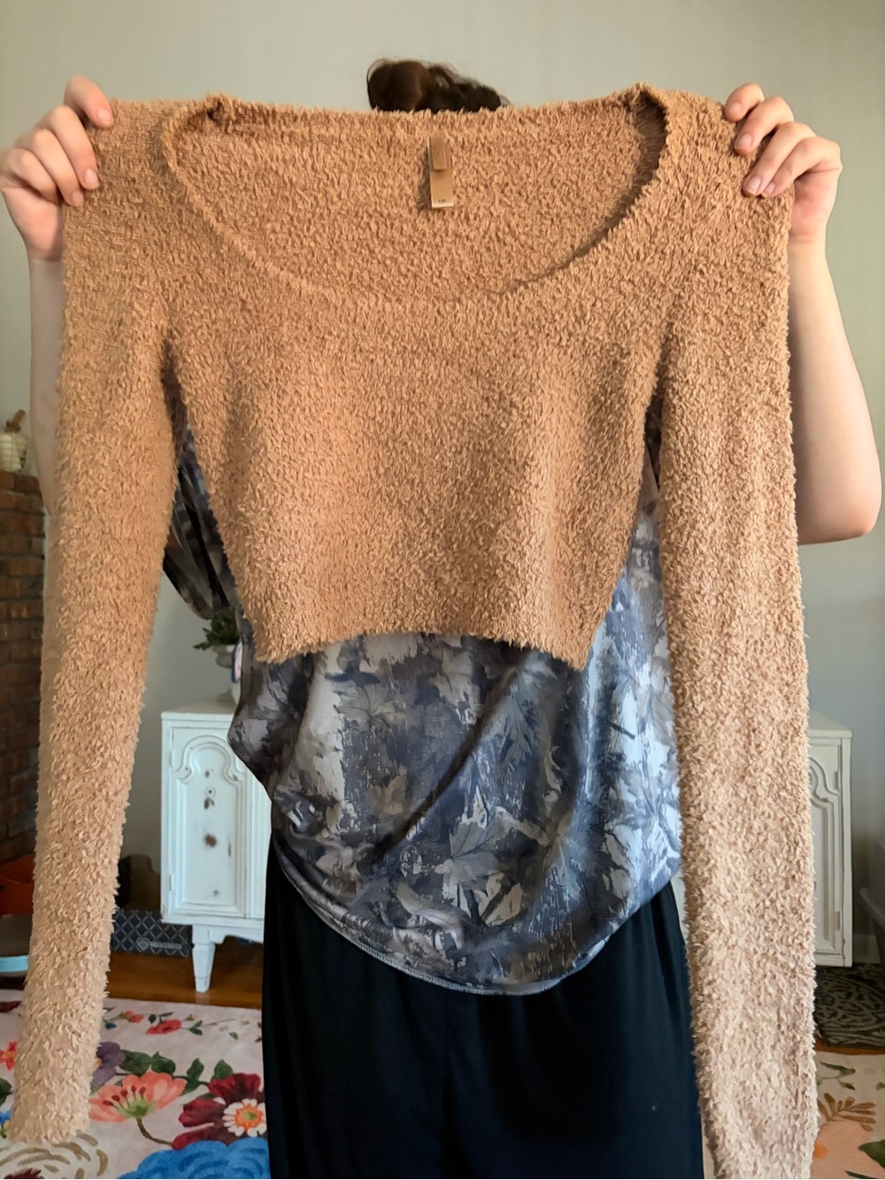 Skims cozy knit scoop neck crop top